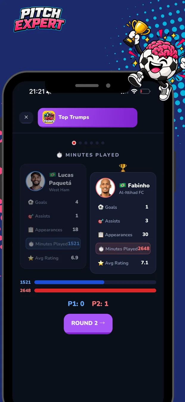 Top Trumps football stat card battle